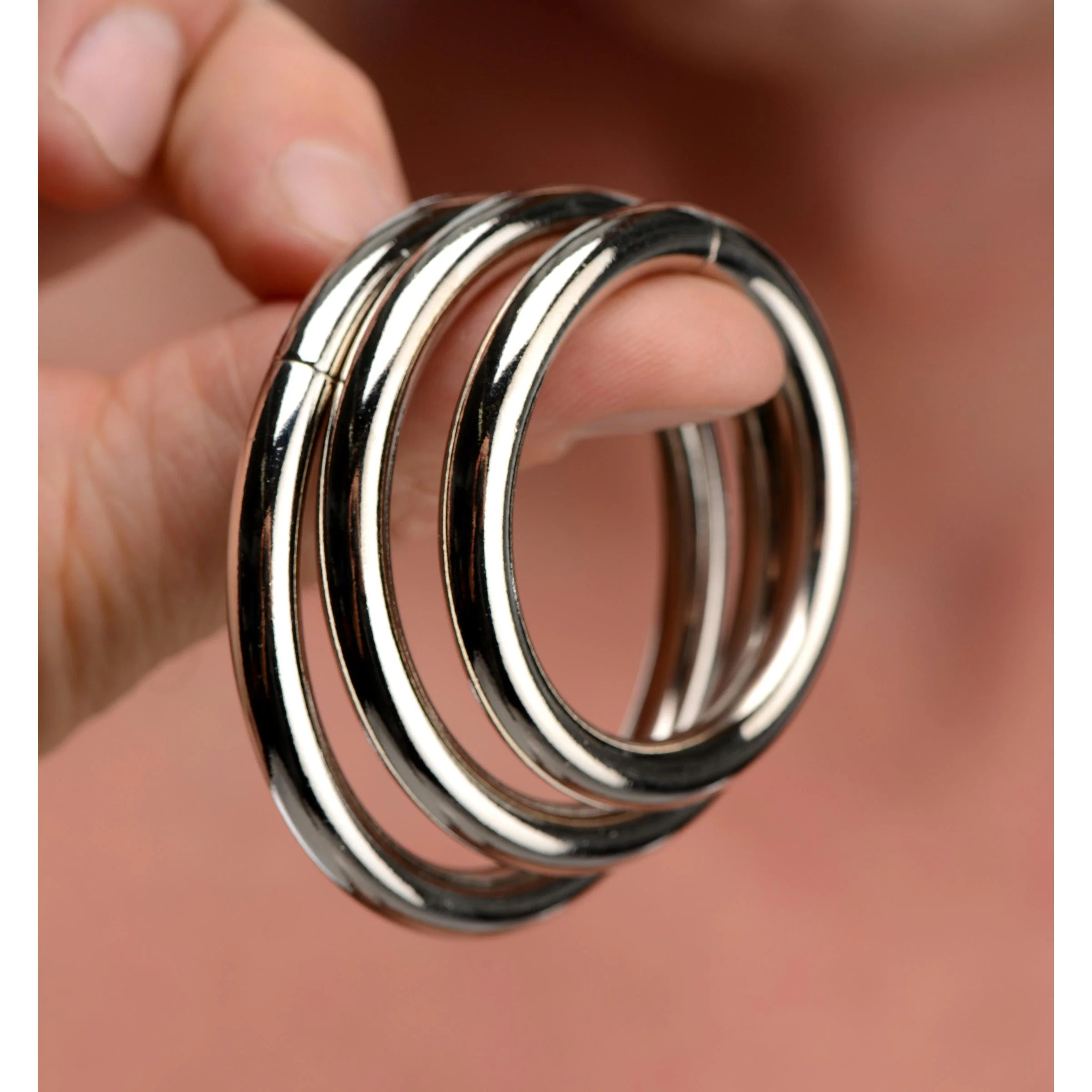 Trine Steel Ring Collection - Image 4