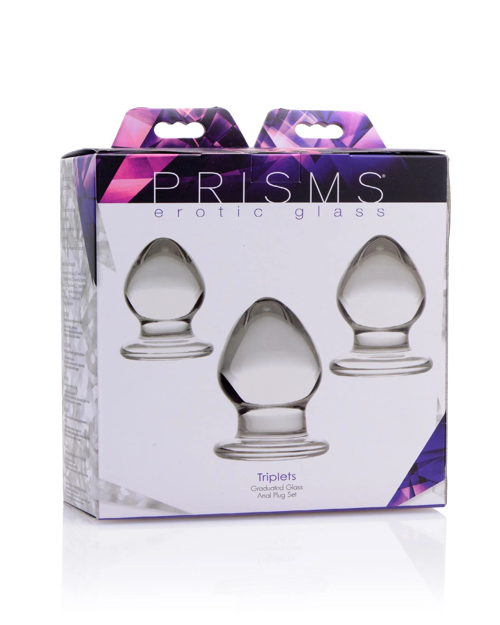 Triplets 3 Piece Glass Anal Plug Kit - Image 3