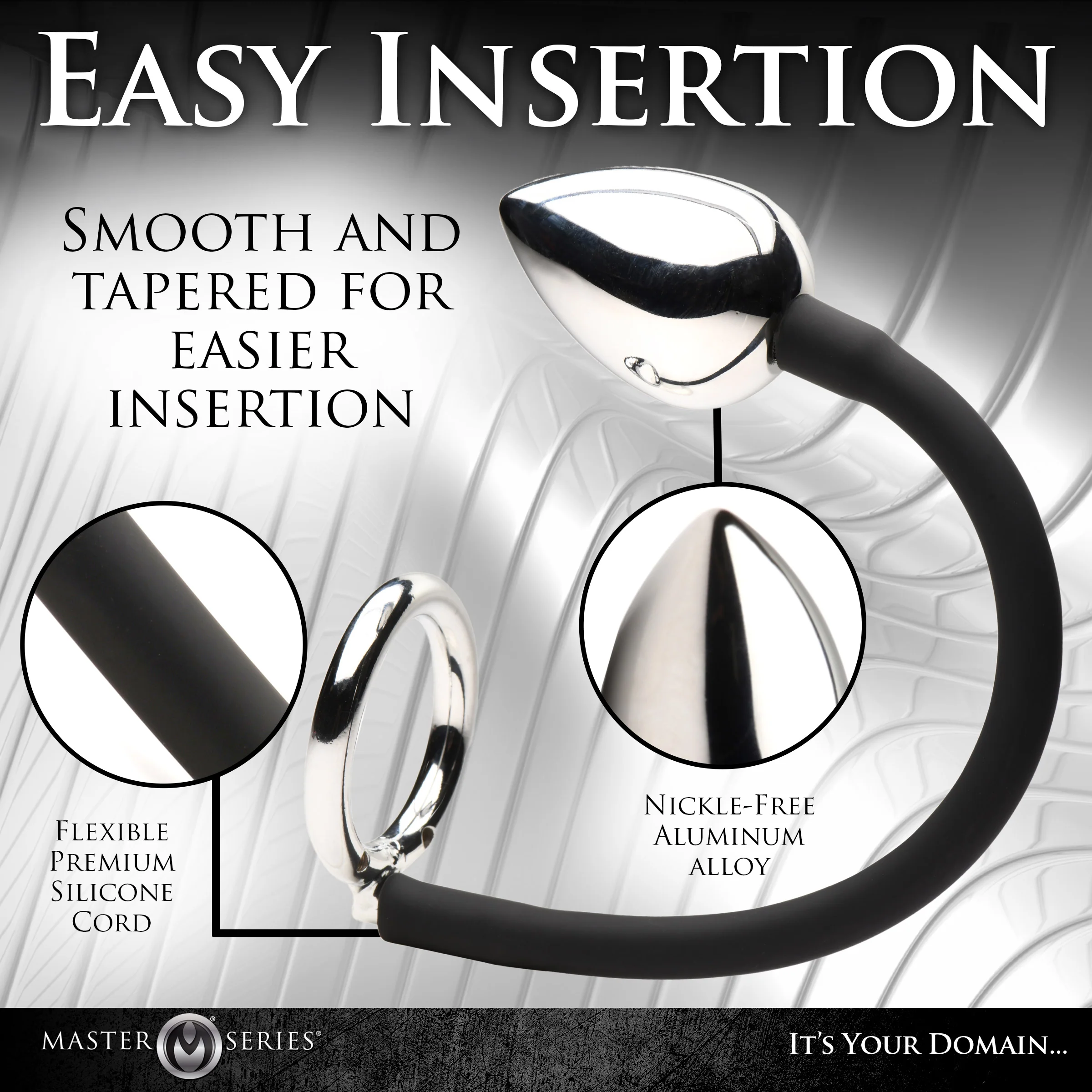 Tug & Plug Dual Stimulation Cock Ring with Anal Plug - Image 6