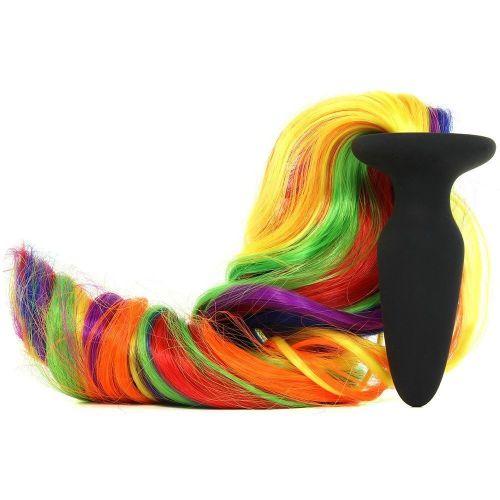 Unicorn Tails Anal Plug Black/Rainbow - Image 2