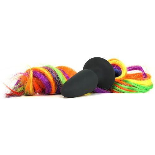 Unicorn Tails Anal Plug Black/Rainbow - Image 3