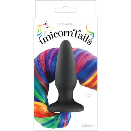 Unicorn Tails Anal Plug Black/Rainbow - Image 4
