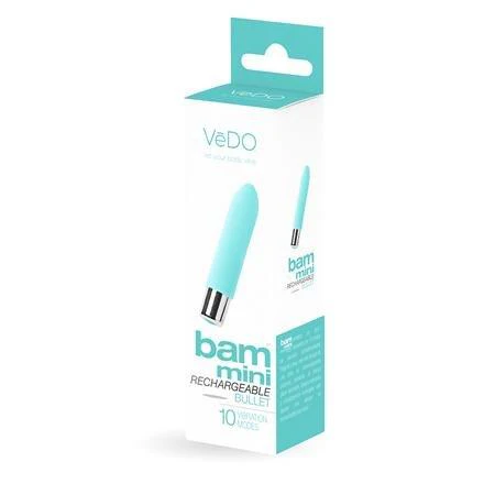 VeDO Bam Mini Rechargeable Bullet Vibe - Tease Me Turquoise - Image 4