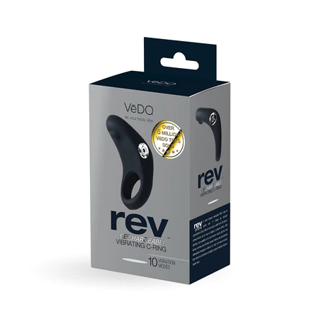 VeDO Rev Rechargeable Vibrating C-Ring Black